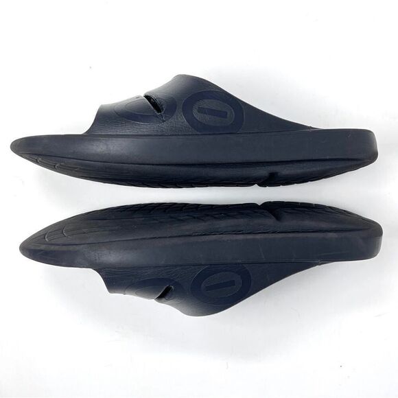 Oofos Ooahh Luxe Black Slide Recovery Comfort Sandals Size 10 Men's / 12 Women's - Picture 3 of 11